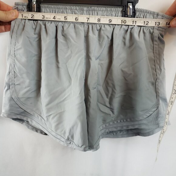 Nike Dri Fit Womens Sz Large Grey Shorts Elastic Drawstring Waist Under Wear - Picture 9 of 9
